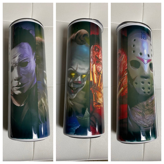 Pennywise \ Michael Myers \ Freddy \  20oz Stainless Steel Tumbler \ Wedding Gift \ Birthday \ Gift For Him \ Halloween \ Spooky \ Horror
