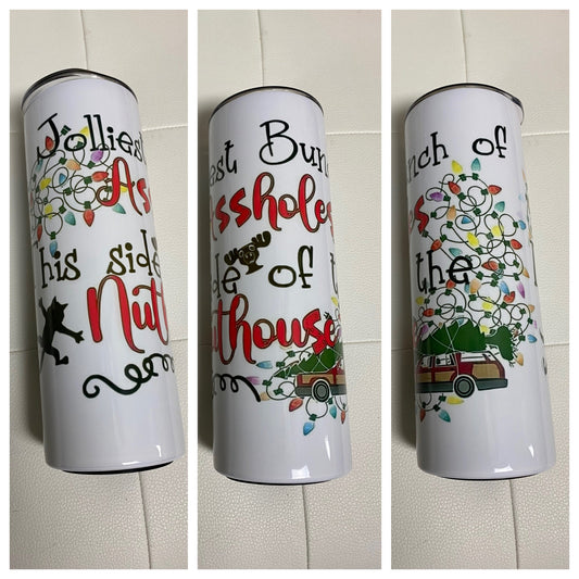 Jolliest Bunch Of Assholes \  20oz Stainless Steel Tumbler \  Sublimation Tumbler \ Christmas \ Halloween \ Gift For Her \ Gift For Him
