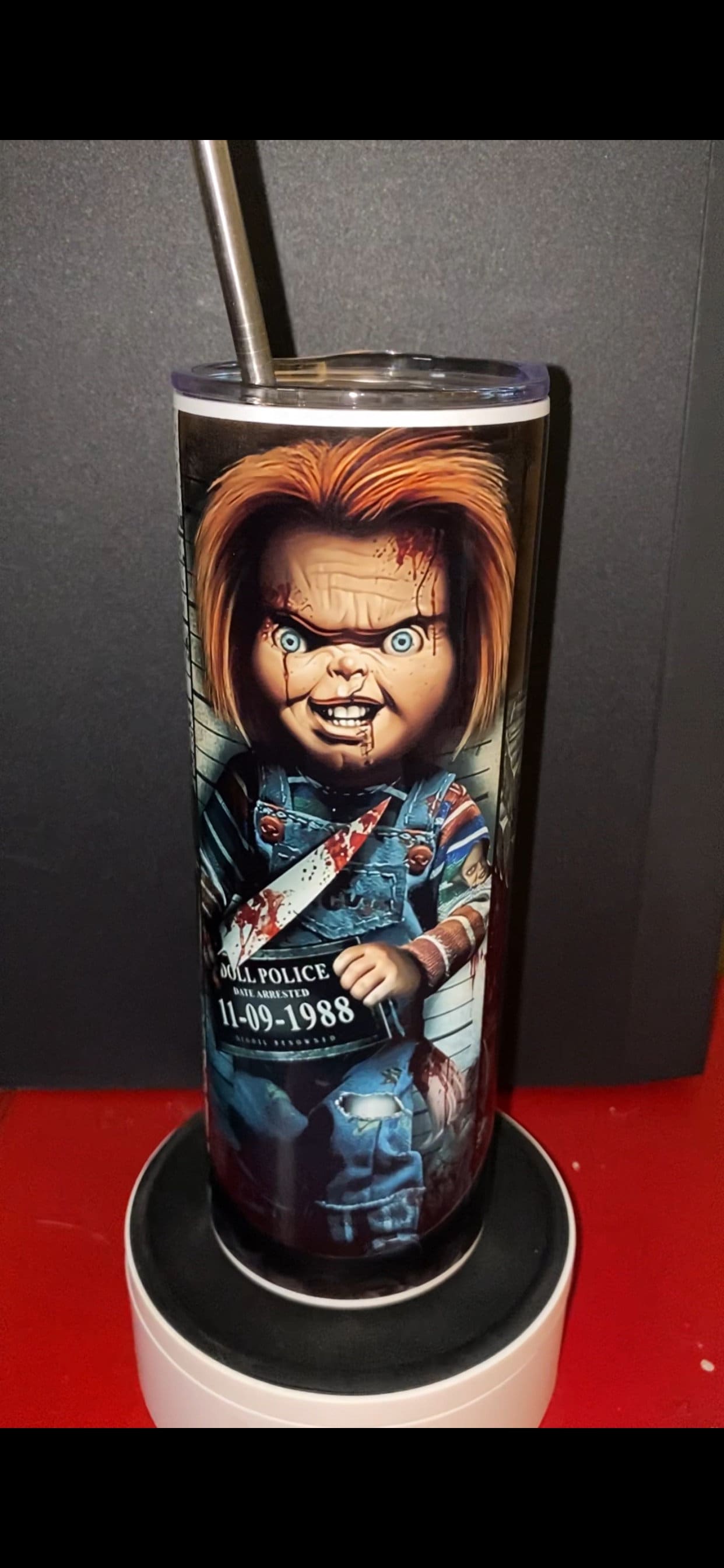 Pennywise \ IT \ Chucky \ Michale Myers Mugshot \  20oz Stainless Steel Tumbler \ Sublimation Tumbler \  Halloween Tumbler  \  Horror
