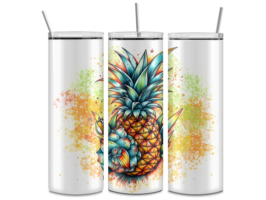 Pineapple Tumbler l 20oz Stainless Steel Tumbler l Sublimation Tumbler l Skinny Tumbler l Tumbler With Straw l Gift For Her l Best Friends