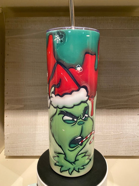 The Grinch Mode ON / 20oz Stainless Steel Tumbler / Sublimation / Gift For Her or Him / Horror
