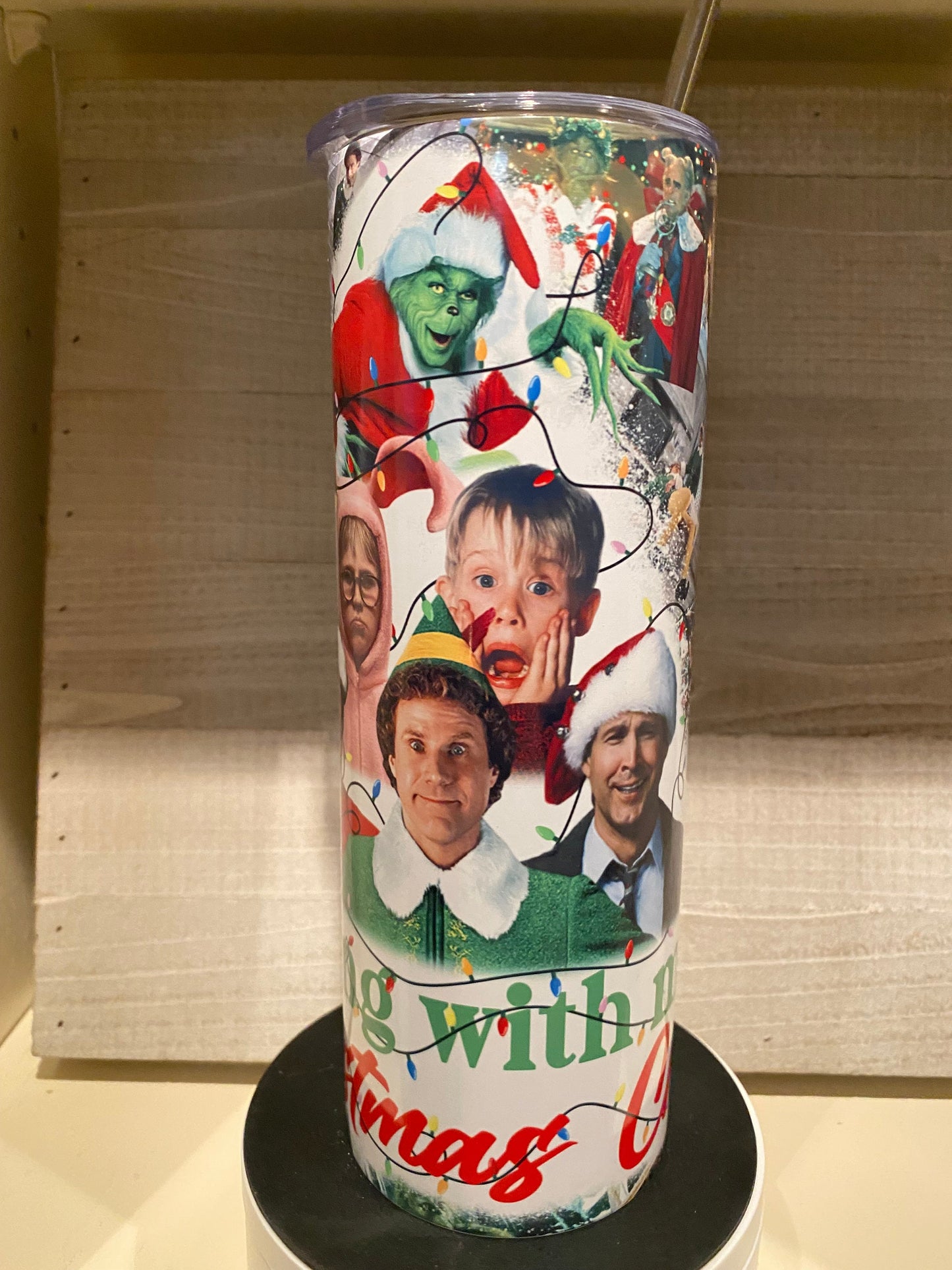 Christmas Movie Tumbler, Movie Stars, Funny Movie Tumbler, Gift, 20oz Cup With Straw, Gift For Him or Her, Wedding