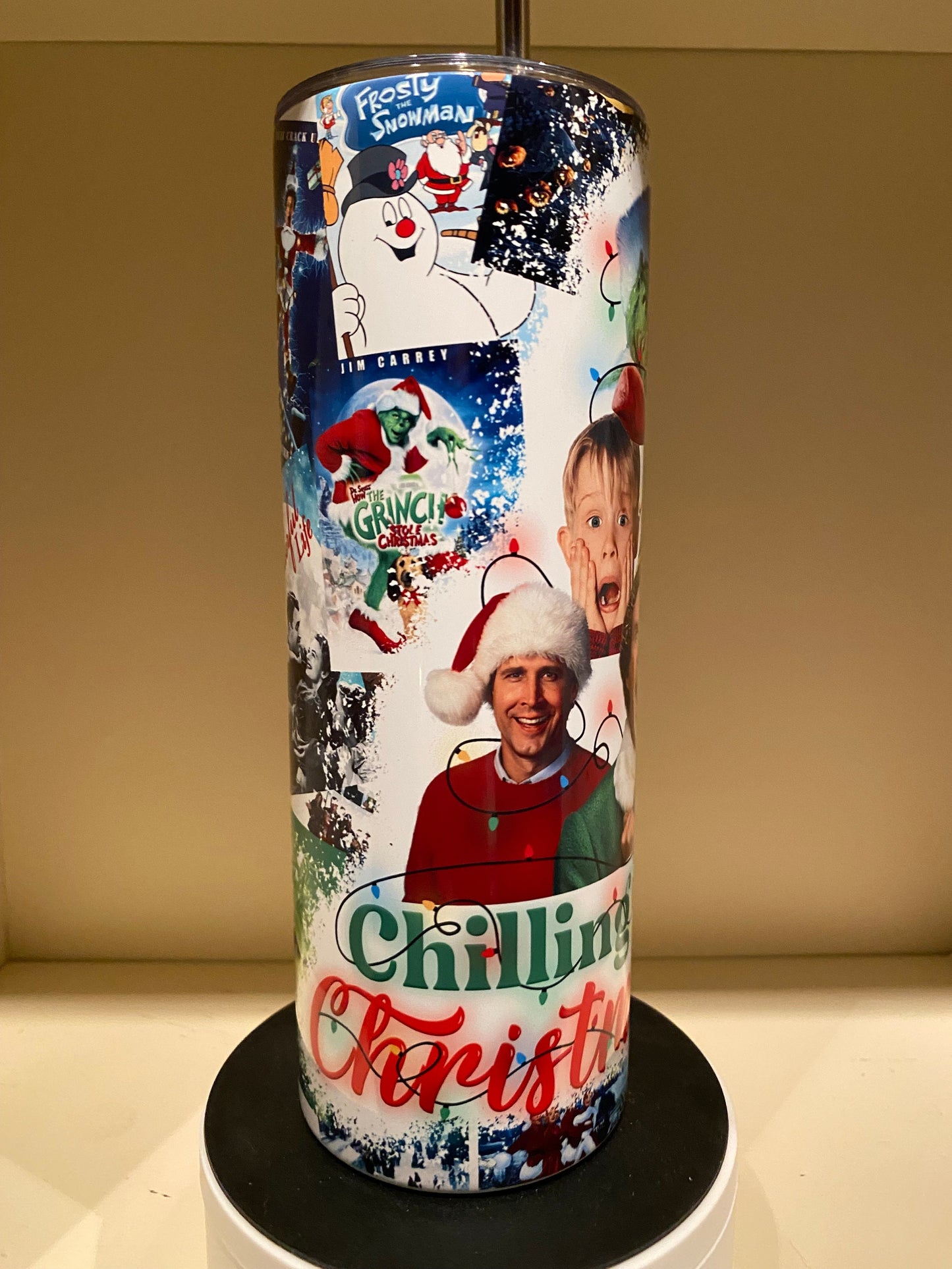 Chillin’ with my Christmas Crew 2 Tumbler \ 20oz Stainless Steel Tumbler \ Christmas Gift \ Wedding \ Birthday \ Gift \ Him or Her \ Funny
