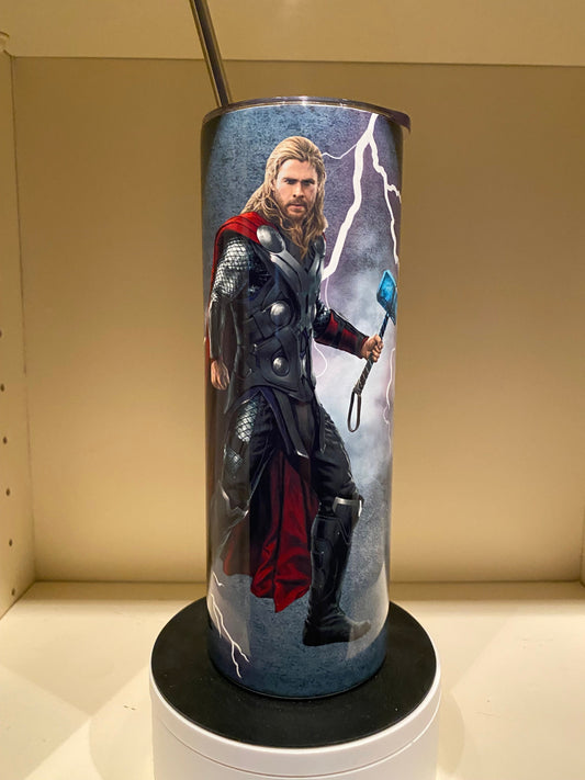 Thor Avengers l 20oz Stainless Steel Tumbler With Straw l Gift For Her or Him