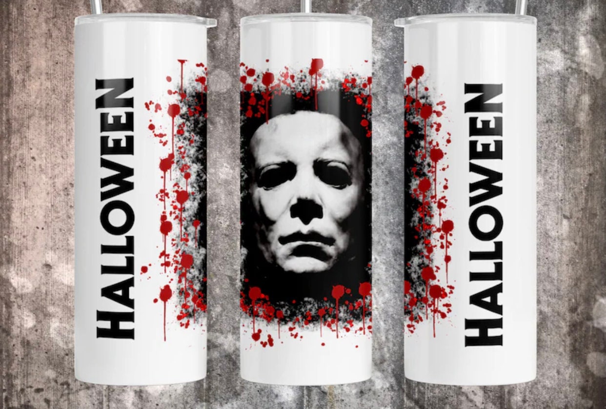 Michael Myers / Halloween / 20oz Stainless Steel Tumbler With Straw / Gift For Her or Him