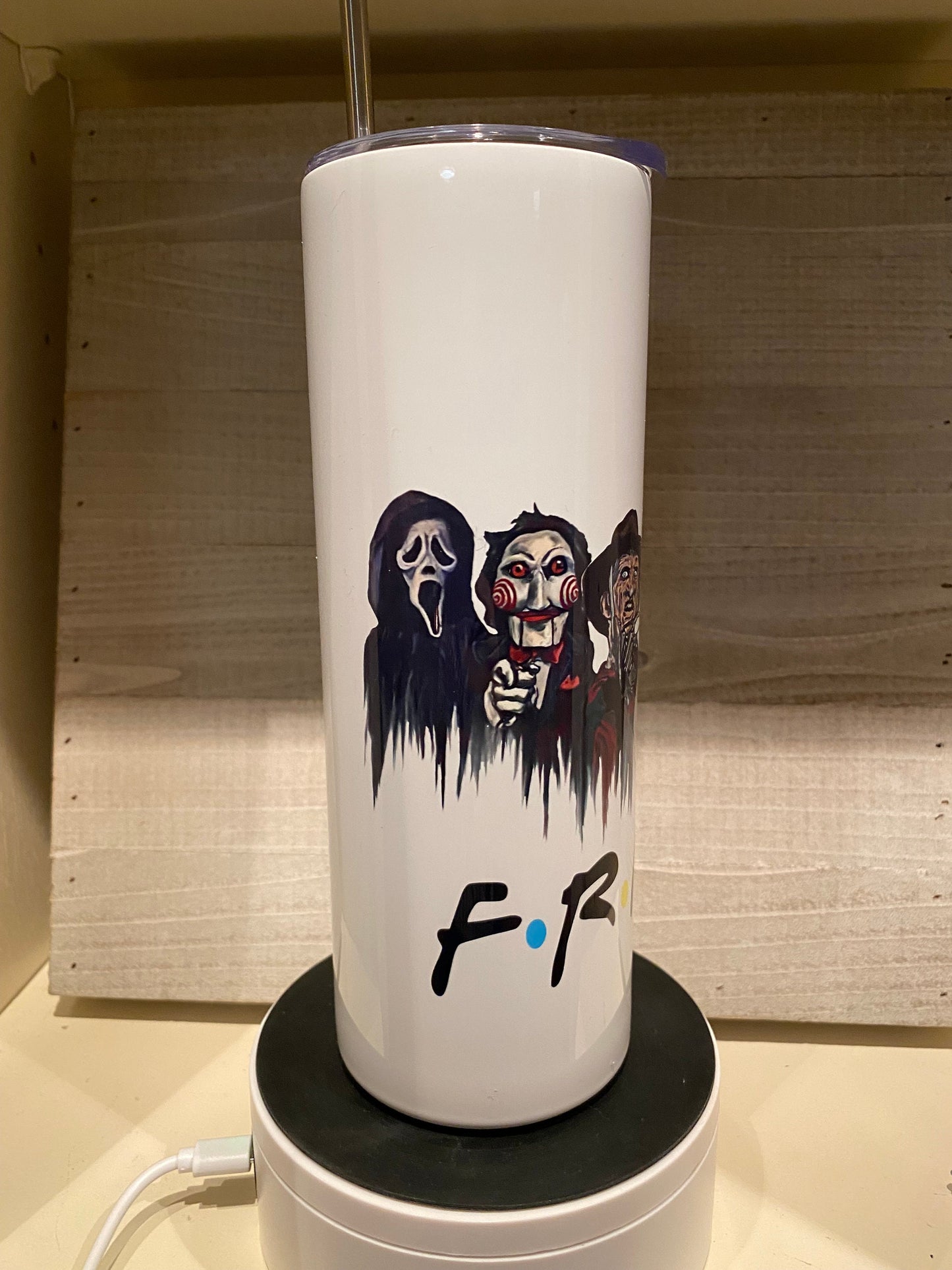 Horror Movie l Friends l Horror Movie Tumbler, Horror Movie Stars, Scary Movie Tumbler, Halloween Cup, Halloween Gift, 20oz Cup With Straw