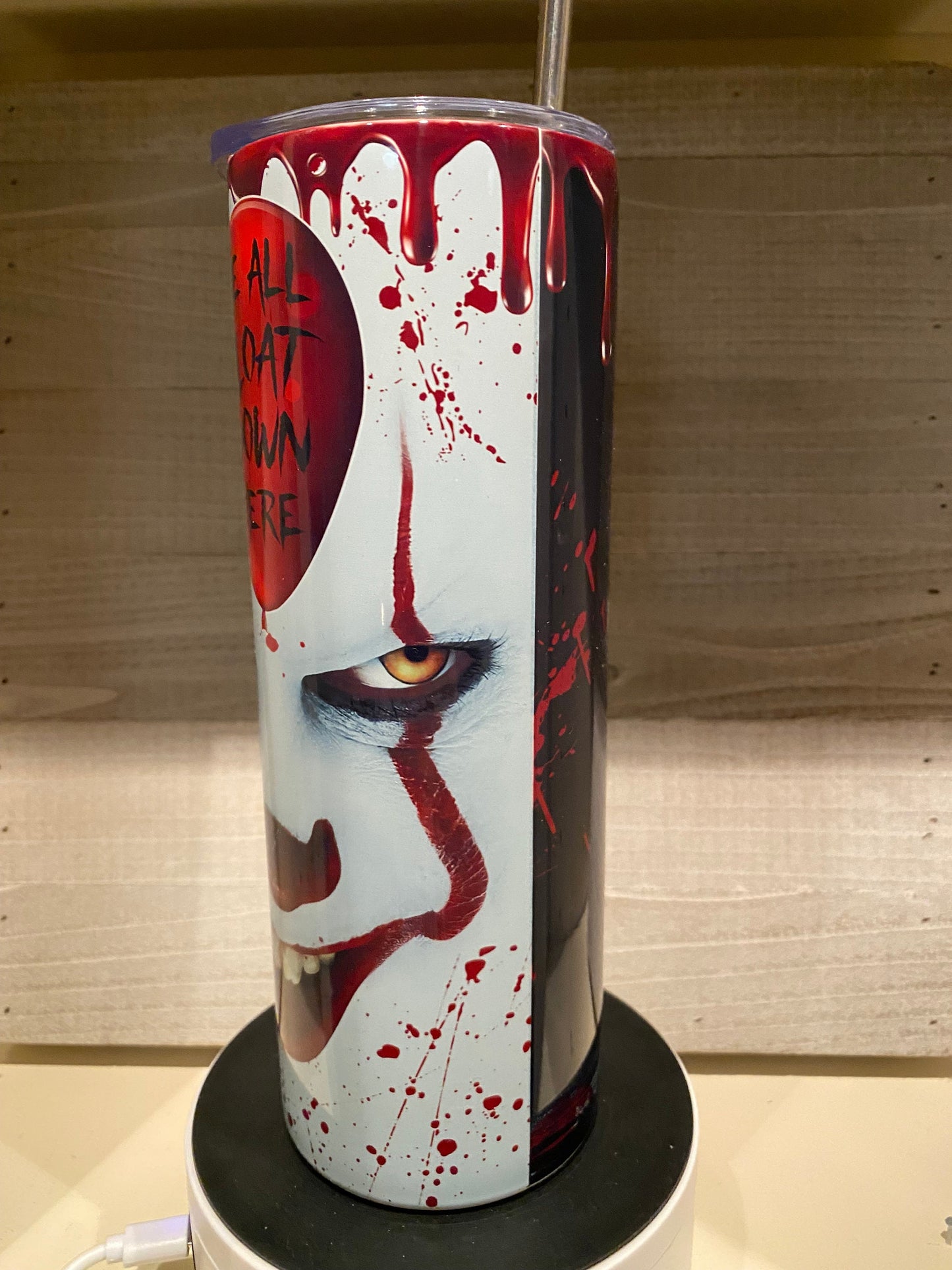 Pennywise and Georgie \ IT \ 20oz Stainless Steel Tumbler \ Sublimation Tumbler \  Halloween Tumbler \ IT Tumbler \ For Her \ Gift For Him