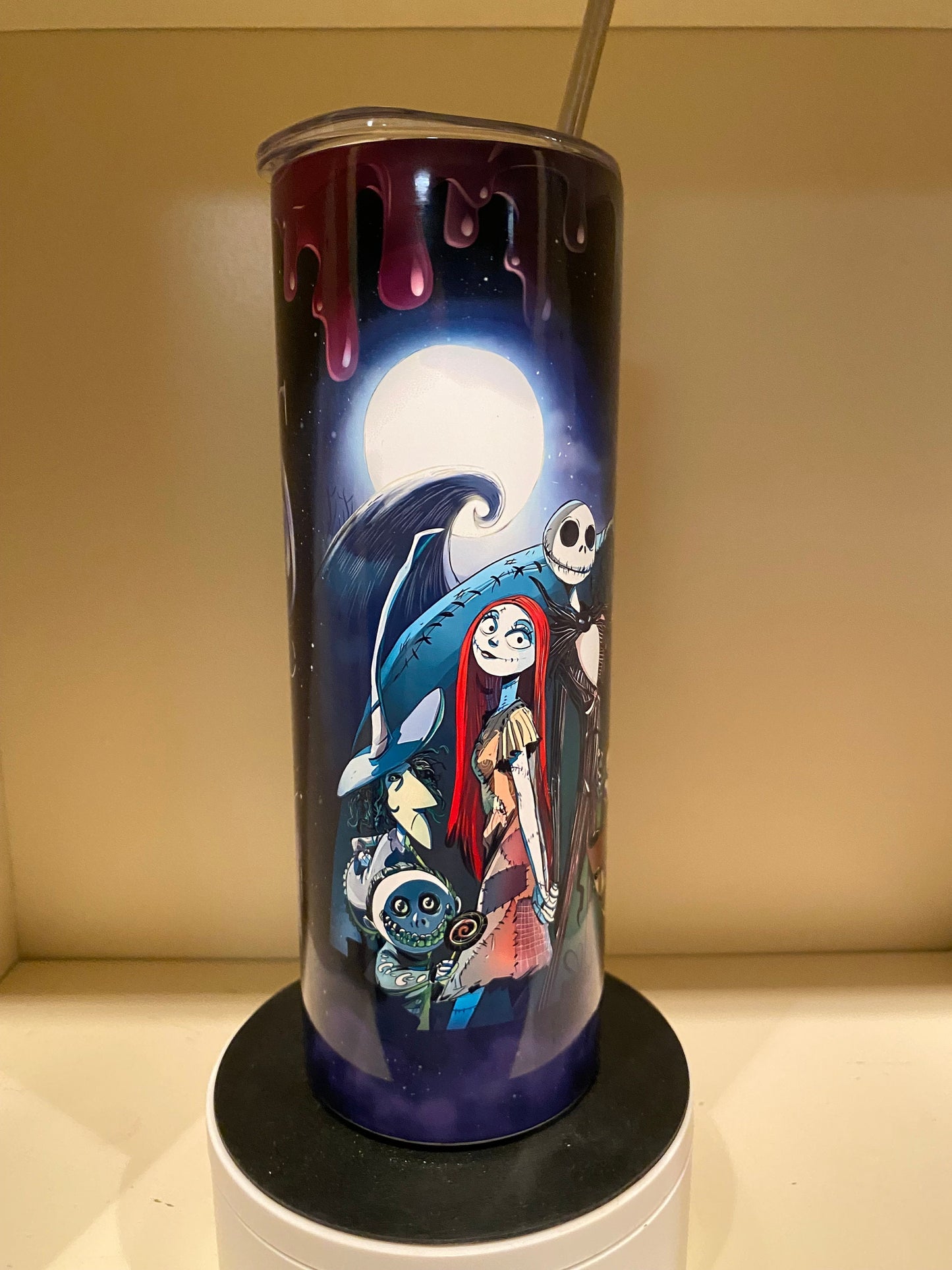Jack Skellington / Pumpkin Ale / Halloween / 20oz Stainless Steel Tumbler With Straw / Gift For Her or Him